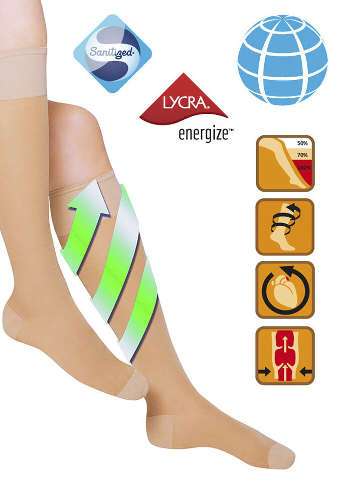 Fresh-Travel stödjande knästrumpor, 3-pack 