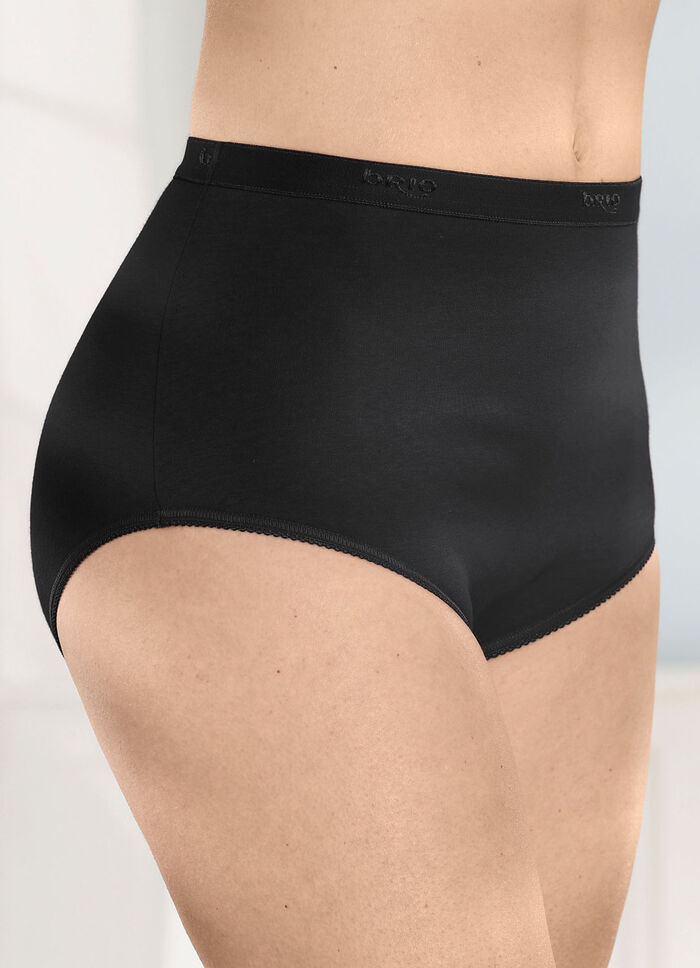 Brio Lingerie fempack trosor med resår i muddarna 3X RÖD, 2X SVART