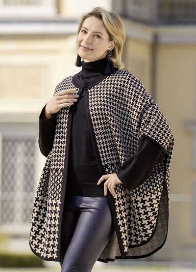 Öppen poncho framtill 