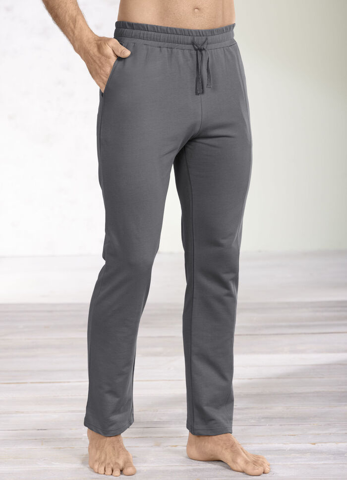 Sov- och fritidsbyxor av kraftig jersey GRAFIT