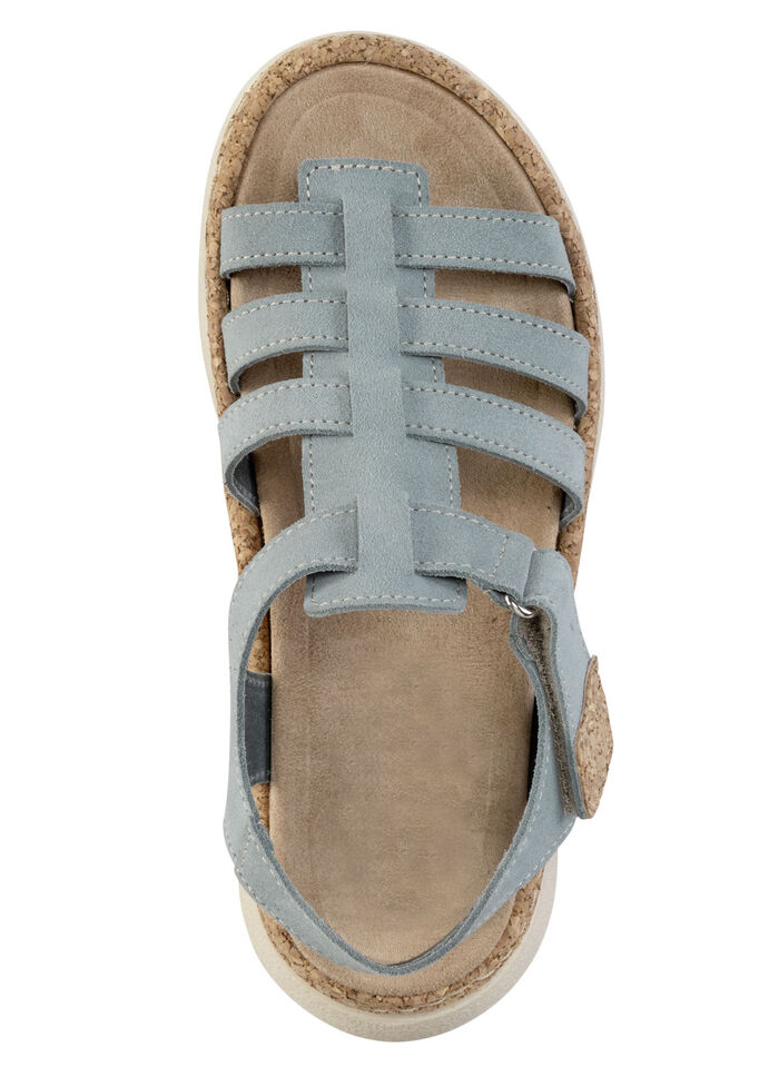 Sandal med stångband med korkkanter, 