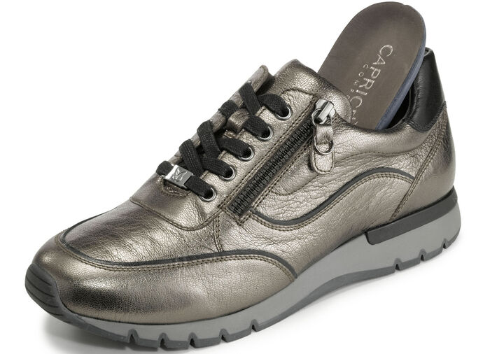 Caprice snörsko med praktisk dragkedja på sidan BRONS