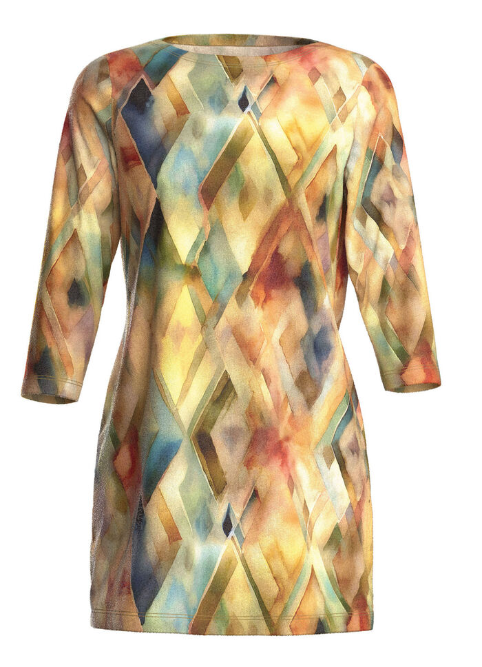 stickad tunika i finstickad 