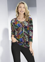 Skjorta med briljant färgat tryck 