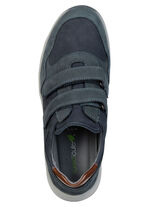 Waldläufer, bekväma herrtofflor, bredd K, med uttagbar fotbädd MARINE