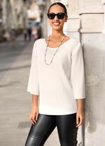 Tunika gjord av luftiga veck ECRU