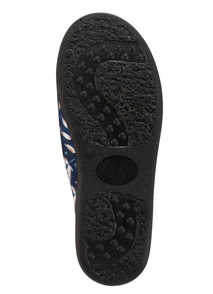 Tv&aring; paket tofflor tillverkade av sammetslena, mjuka, tryckta textilmaterial 1X BL&Aring;, 1X BORDEAUX