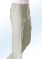 Slip-on byxor "Klaus Models" med dekorativ kant i 4 f&auml;rger 