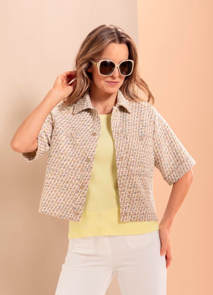 Blazer med glittereffekter 