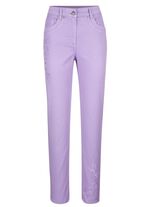 Byxor med blommig broderi 