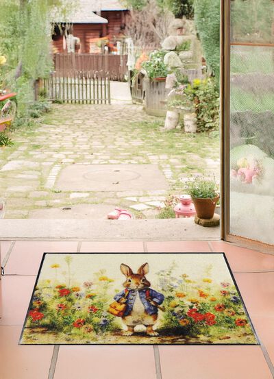 D&ouml;rrmatta med kaninmotiv 