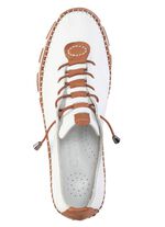 Skor med sn&ouml;rning VITBRUN