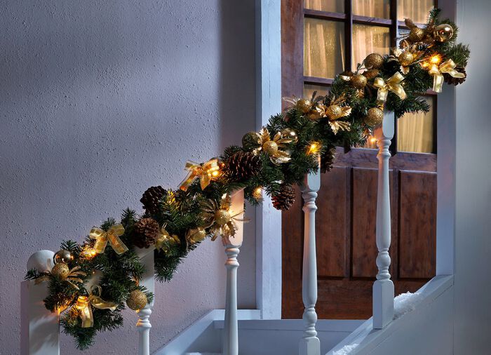 Julgirlang med belysning 