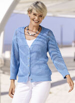 Cardigan med Ajour design, 