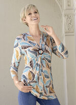 Lång skjorta med 3/4-ärmar 