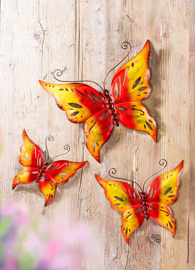 Metallfjärilar, set om 3 