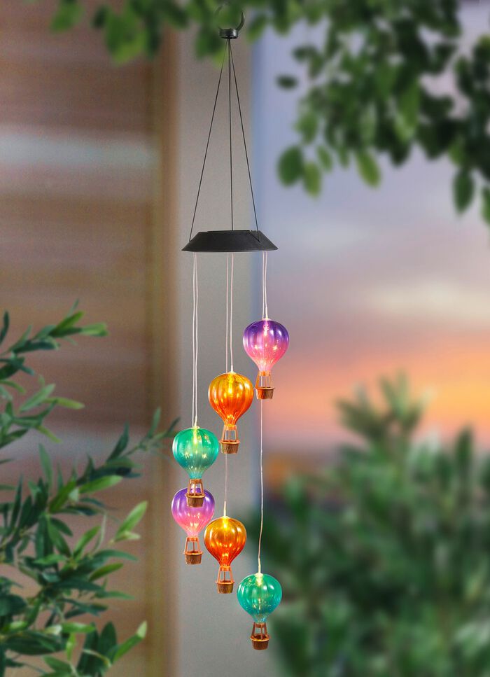 Solenergidrivet vindspel "Ballonger" 