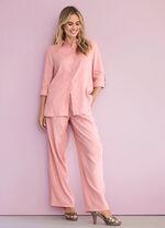 Blus med skjortkrage 