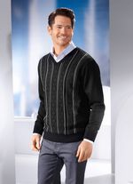 V-ringad tr&ouml;ja med strukturerad design i 3 f&auml;rger 