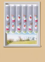 Handf&auml;rgad kort persienn med st&aring;nggenomdragning 