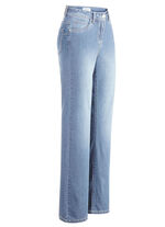 Moderiktiga jeans i 5-ficksform LJUSBLÅ