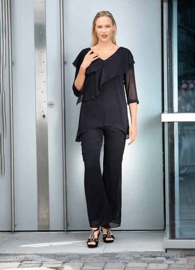 Kombination, 2 stycken med gnistrande dekorativa p&auml;rlor 