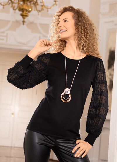 Tr&ouml;ja med chiffong&auml;rmar 