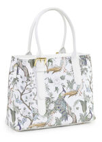 TIZIA, väska, dam, med avtagbar, justerbar axelrem WEISS-JADEGRÜN