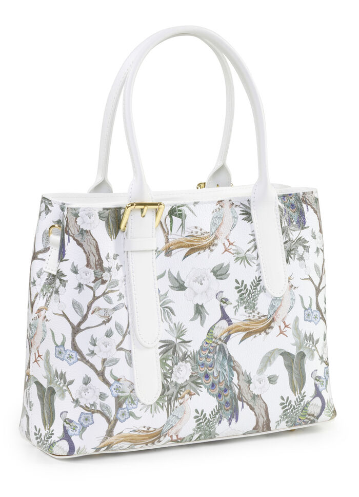 TIZIA, väska, dam, med avtagbar, justerbar axelrem WEISS-JADEGRÜN