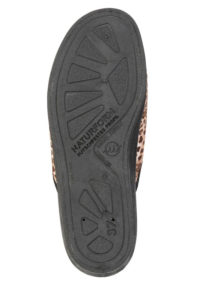 Trendiga damtofflor i leopardm&ouml;nster BRAUN