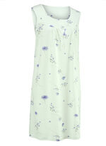 Nattlinnen i tvåpack med breda axelband och knappslå 1X PASTELLGRÖN FÄRGRIK, 1X BLÅ FÄRGERIG