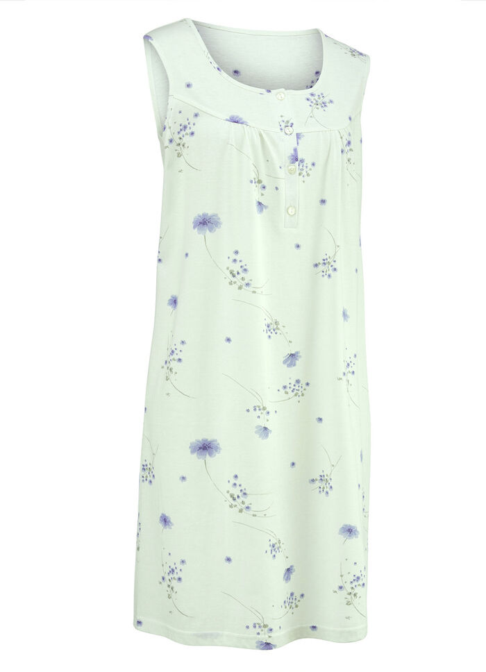 Nattlinnen i tvåpack med breda axelband och knappslå 1X PASTELLGRÖN FÄRGRIK, 1X BLÅ FÄRGERIG