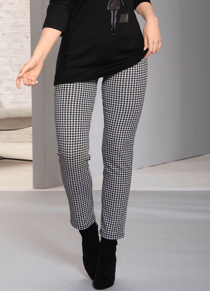 Byxor med trendig houndstooth-design 