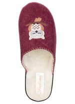 Fodrade damtofflor, med ny ull BORDEAUX