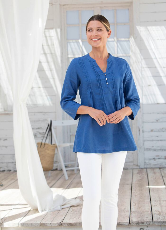 Tunika med dekorativa knappar 