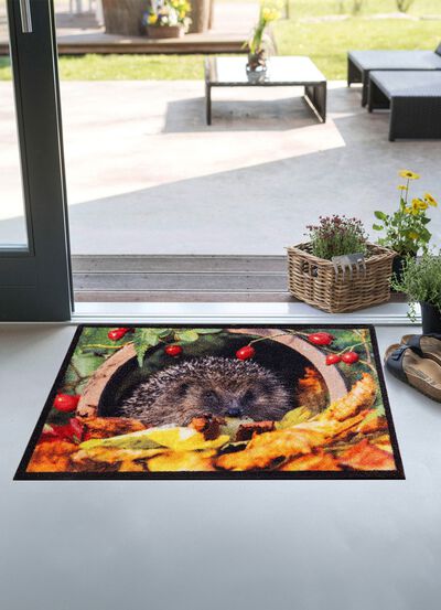 D&ouml;rrmatta med igelkottsmotiv 