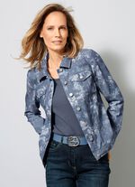 jeansjacka med knappsl&aring; 