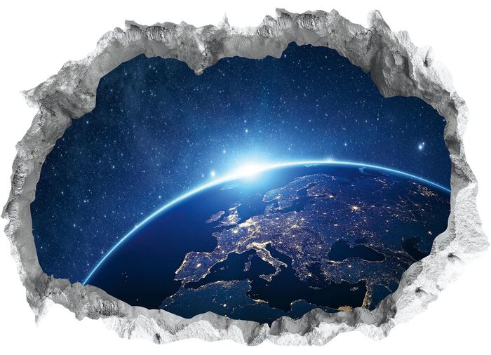 3D-v&auml;ggtatuering Galaxy noctilucent 