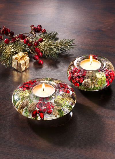 Värmeljushållare av munblåst glas 