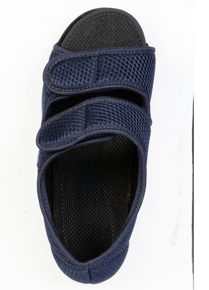 Bekväma damtofflor, bredd H, med uttagbar fotbädd MARINE