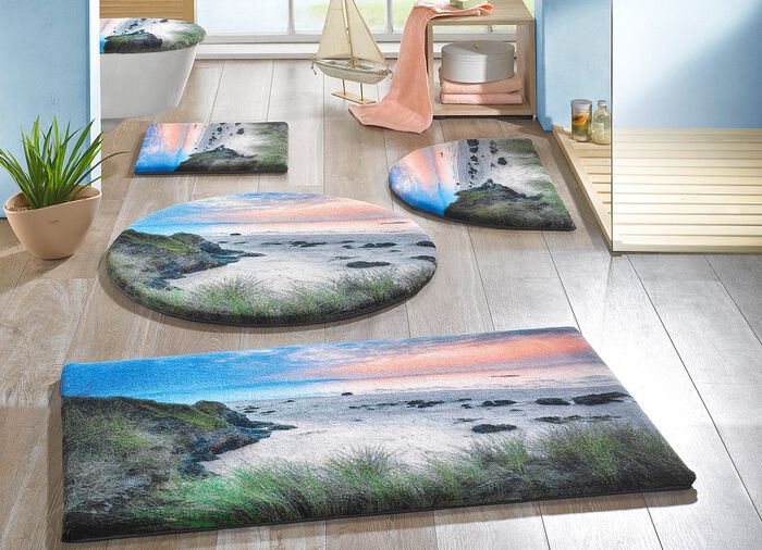 Badrumsset med halkfri latexbaksida 