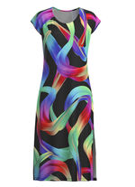 Kl&auml;nning med briljant f&auml;rgtryck design 