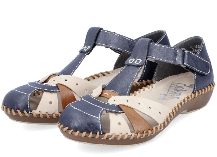 Rieker sandal i chic design MARIN BEIGE COGNAC
