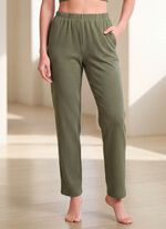 Byxor med helelastisk midja 