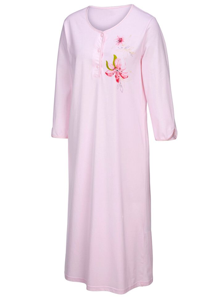 Tv&aring;-pack nattlinnen, 3/4-l&aring;ng &auml;rm med knappsl&aring; 