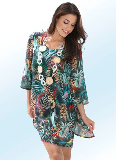 Comodo Tunika med bl&auml;ckstr&aring;letryck 