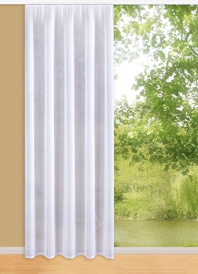 Halvtransparent rullgardin med universell skenrem 