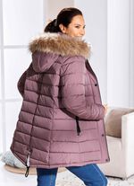 Funktionell l&aring;ng jacka med avtagbar huva 