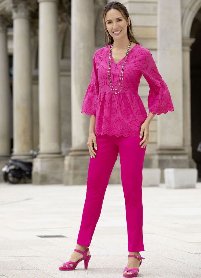 Byxor med placerade veck ROSA