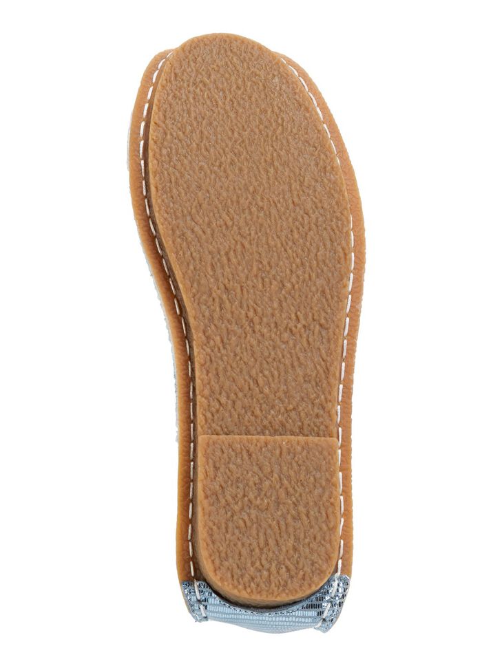 Laura Vita ballerina med l&auml;derblomma BL&Aring;-MULTICOLOR